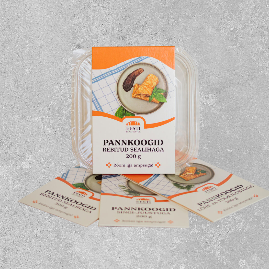 valge pakend hallil taustal